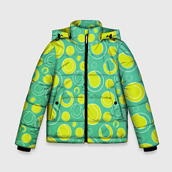 Куртка зимняя для мальчика Теннисные мячики, цвет: 3D-светло-серый