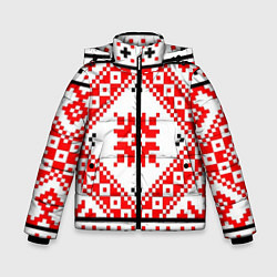 Куртка зимняя для мальчика Удмуртский стиль, цвет: 3D-светло-серый