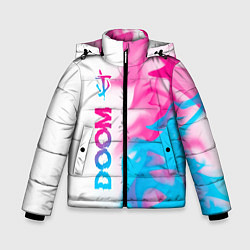 Зимняя куртка для мальчика Doom neon gradient style: по-вертикали