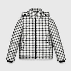 Куртка зимняя для мальчика Мелкая серая клетка, цвет: 3D-светло-серый