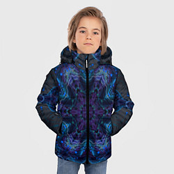 Куртка зимняя для мальчика Нанотехнологический паттерн, цвет: 3D-черный — фото 2