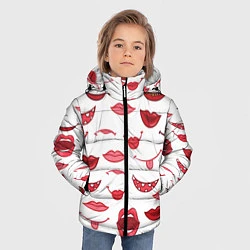 Куртка зимняя для мальчика Сладкие губы, цвет: 3D-черный — фото 2