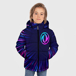 Куртка зимняя для мальчика Dongfeng neon speed lines, цвет: 3D-черный — фото 2