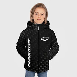 Куртка зимняя для мальчика Chevrolet карбоновый фон, цвет: 3D-черный — фото 2