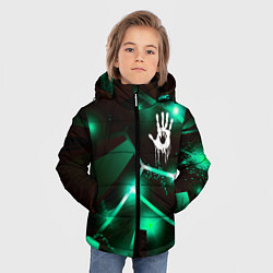 Куртка зимняя для мальчика Death Stranding разлом плит, цвет: 3D-черный — фото 2