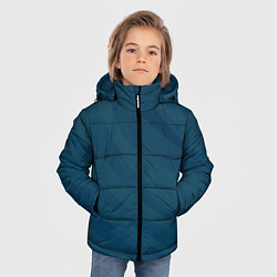 Куртка зимняя для мальчика Сине-зеленый плавные полосы, цвет: 3D-черный — фото 2