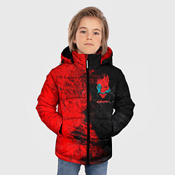 Куртка зимняя для мальчика Cyberpunk 2077 game, цвет: 3D-черный — фото 2