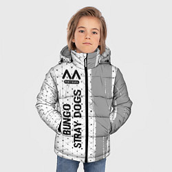 Куртка зимняя для мальчика Bungo Stray Dogs glitch на светлом фоне: по-вертик, цвет: 3D-черный — фото 2