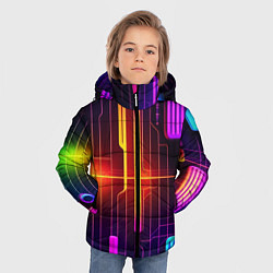 Куртка зимняя для мальчика Неонка, цвет: 3D-красный — фото 2