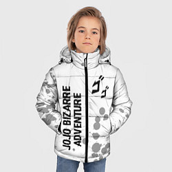 Куртка зимняя для мальчика JoJo Bizarre Adventure glitch на светлом фоне: над, цвет: 3D-черный — фото 2