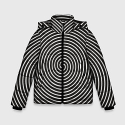 Куртка зимняя для мальчика Оптическая спираль, цвет: 3D-светло-серый