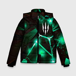 Куртка зимняя для мальчика The Witcher разлом плит, цвет: 3D-черный