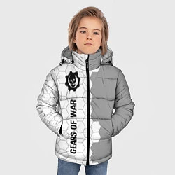 Куртка зимняя для мальчика Gears of War glitch на светлом фоне: по-вертикали, цвет: 3D-черный — фото 2