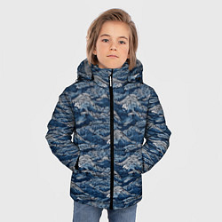 Куртка зимняя для мальчика Темные волны, цвет: 3D-черный — фото 2