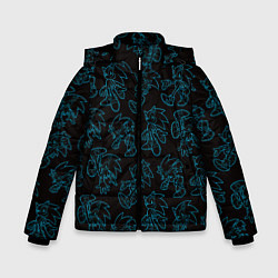 Куртка зимняя для мальчика Соник паттерн, цвет: 3D-черный