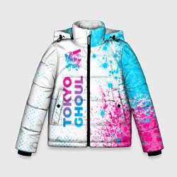 Зимняя куртка для мальчика Tokyo Ghoul neon gradient style: по-вертикали