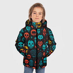 Куртка зимняя для мальчика Skull party, цвет: 3D-красный — фото 2
