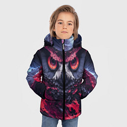 Куртка зимняя для мальчика Сова взгляд краска, цвет: 3D-светло-серый — фото 2