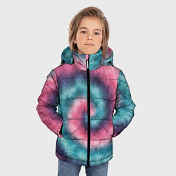 Куртка зимняя для мальчика Тай дай космос, цвет: 3D-красный — фото 2
