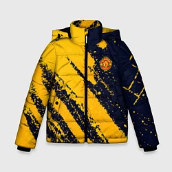 Куртка зимняя для мальчика Manchester United FC ФК Манчестер Юнайтед, цвет: 3D-черный