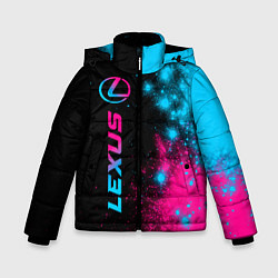 Куртка зимняя для мальчика Lexus - neon gradient: по-вертикали, цвет: 3D-черный
