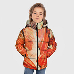 Куртка зимняя для мальчика Бежевые и красные краски, цвет: 3D-светло-серый — фото 2