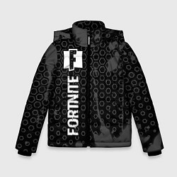 Зимняя куртка для мальчика Fortnite glitch на темном фоне: по-вертикали