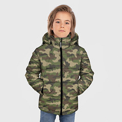 Куртка зимняя для мальчика Камуфляж лесной зелёный, цвет: 3D-черный — фото 2