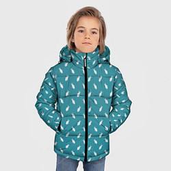 Куртка зимняя для мальчика Зайчик в скафандре, цвет: 3D-светло-серый — фото 2
