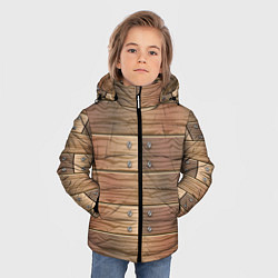 Куртка зимняя для мальчика Деревянный стиль, цвет: 3D-красный — фото 2