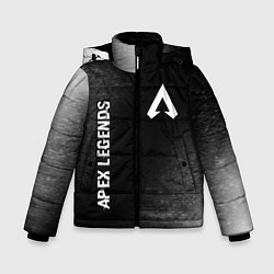 Куртка зимняя для мальчика Apex Legends glitch на темном фоне: надпись, симво, цвет: 3D-черный
