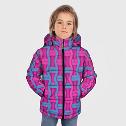 Куртка зимняя для мальчика Pink blue fantasy, цвет: 3D-красный — фото 2