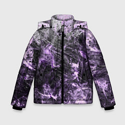 Куртка зимняя для мальчика Текстура - Lilac smoke, цвет: 3D-черный