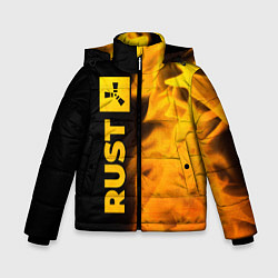 Куртка зимняя для мальчика Rust - gold gradient: по-вертикали, цвет: 3D-черный