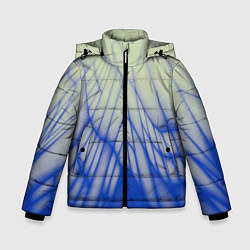 Куртка зимняя для мальчика Лучи - неоновый синий - Хуф и Ся, цвет: 3D-светло-серый