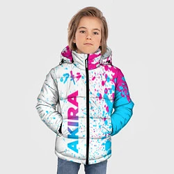 Куртка зимняя для мальчика Akira neon gradient style: по-вертикали, цвет: 3D-черный — фото 2
