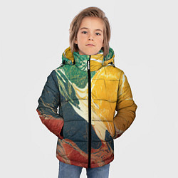 Куртка зимняя для мальчика Мраморная радуга, цвет: 3D-красный — фото 2