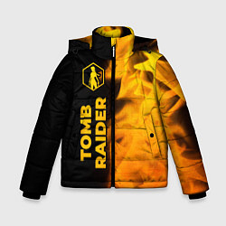 Зимняя куртка для мальчика Tomb Raider - gold gradient: по-вертикали
