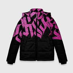 Куртка зимняя для мальчика Граффити буквы, цвет: 3D-светло-серый