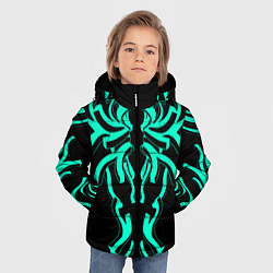 Куртка зимняя для мальчика Кибер узор, цвет: 3D-черный — фото 2