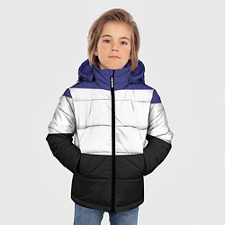 Куртка зимняя для мальчика Три цветных полосы, цвет: 3D-черный — фото 2