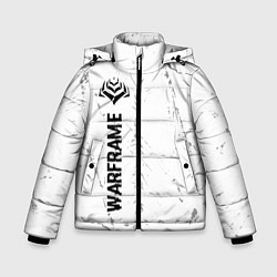 Куртка зимняя для мальчика Warframe glitch на светлом фоне: по-вертикали, цвет: 3D-черный