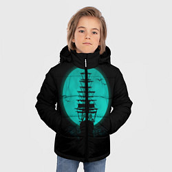 Куртка зимняя для мальчика Мрачный корабль, цвет: 3D-черный — фото 2
