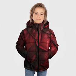 Куртка зимняя для мальчика Black red texture, цвет: 3D-красный — фото 2