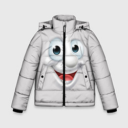 Куртка зимняя для мальчика Милая улыбка, цвет: 3D-красный