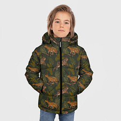 Куртка зимняя для мальчика Зайцы в еловых веточках, цвет: 3D-светло-серый — фото 2