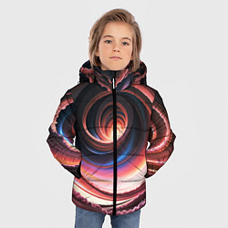Куртка зимняя для мальчика Вихрь из звезд и облаков, цвет: 3D-черный — фото 2