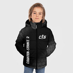 Куртка зимняя для мальчика Counter-Strike 2 glitch на темном фоне: надпись, с, цвет: 3D-черный — фото 2