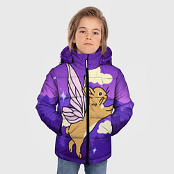 Куртка зимняя для мальчика Лунный кролик с крыльями, цвет: 3D-светло-серый — фото 2