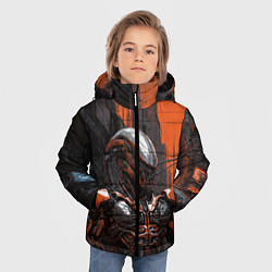 Куртка зимняя для мальчика Боевой робот ксеноморф, цвет: 3D-светло-серый — фото 2